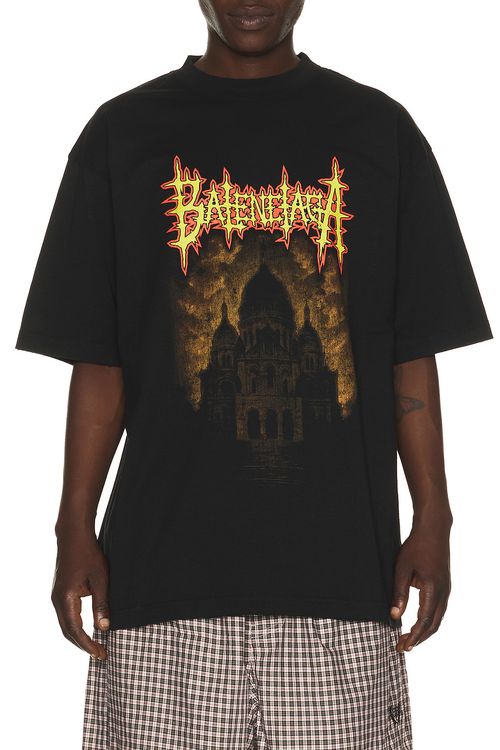 Balenciaga Medium Fitted T-shirt in Black - Black. L also in M, XL/1X