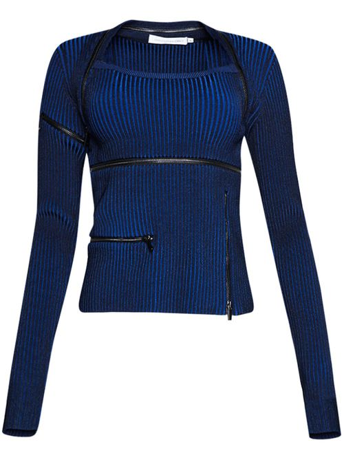 Revaler detachable-sleeve top - Blue