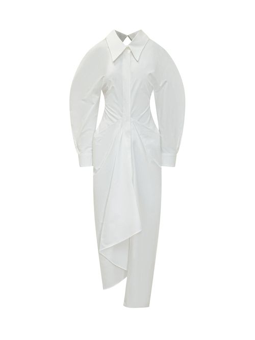 Elegant Suit Shirt with Draped Detailing