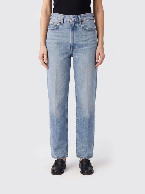 Mid-Rise Straight Jeans in Pure Cotton Denim