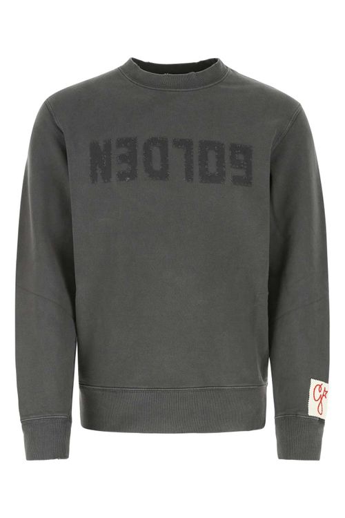 Logo-Embroidered Cotton Sweatshirt — Gray