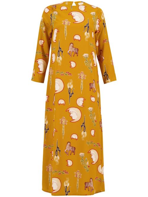 Gray maxi dress - Orange