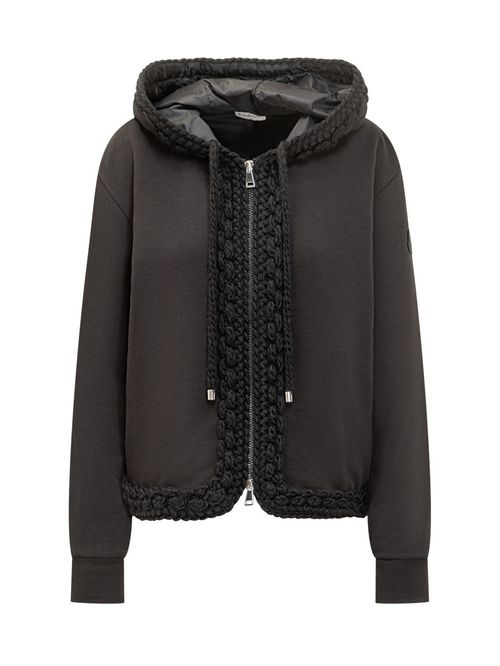 Black Solid Hood Sweatshirt