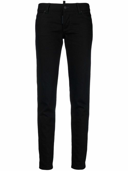 Logo-print skinny jeans - Black