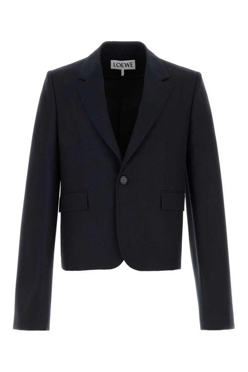 Wool Blazer — Navy