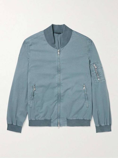Zip-pocket bomber jacket