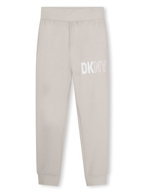 Logo-print jersey track pants - Neutrals