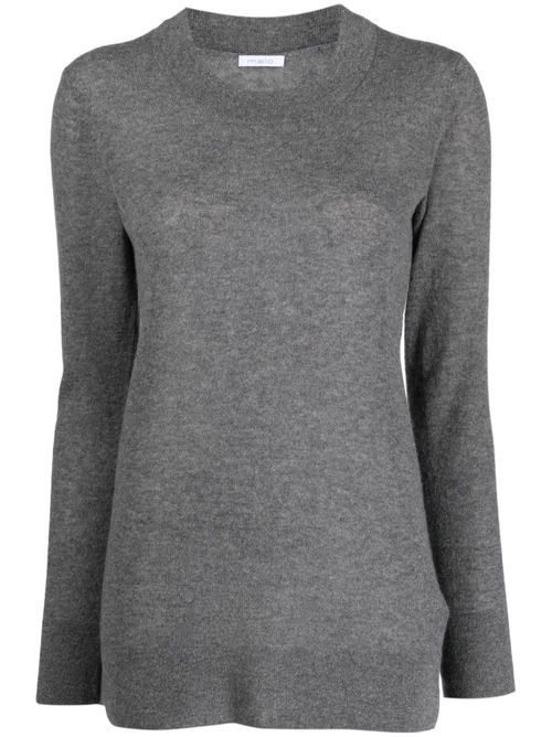 Mélange-effect crew-neck jumper - Grey