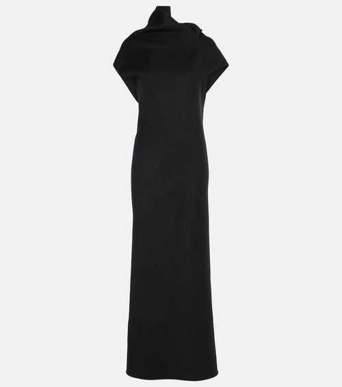 Kamil paneled cashmere gown