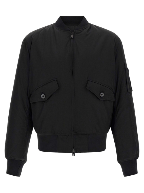 Technical Polyamide Bomber Jacket — Black