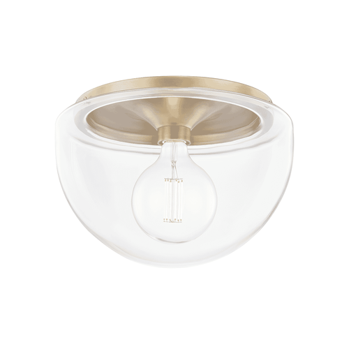 Aged Brass One Light Flush Mount from the Grace Collection