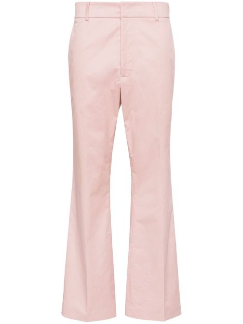 Mid-rise straight-leg trousers - Pink