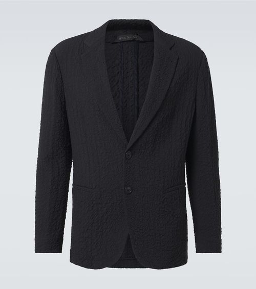 Wool seersucker blazer