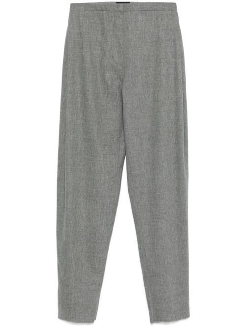 Mélange-effect trousers - Grey