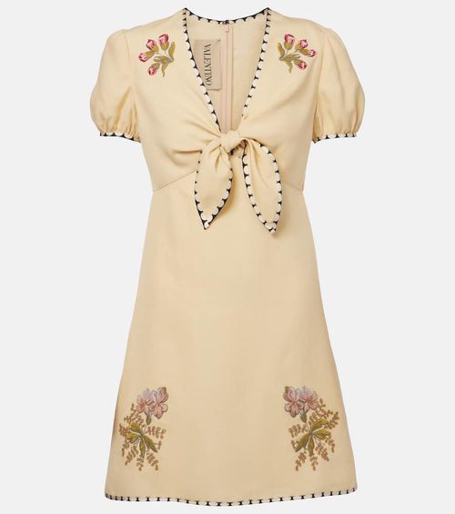 Floral embroidered minidress
