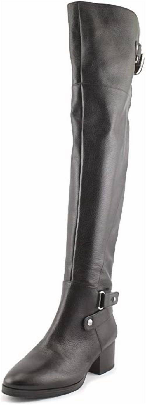 Women's Celio Knee-High Boot In Black Leather