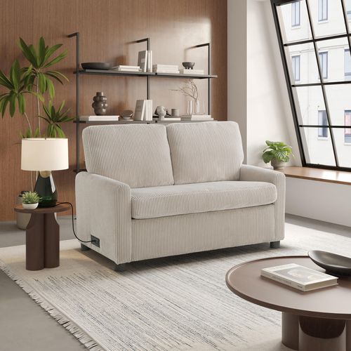 Serta Draper Twin Sofa Sleeper, Beige