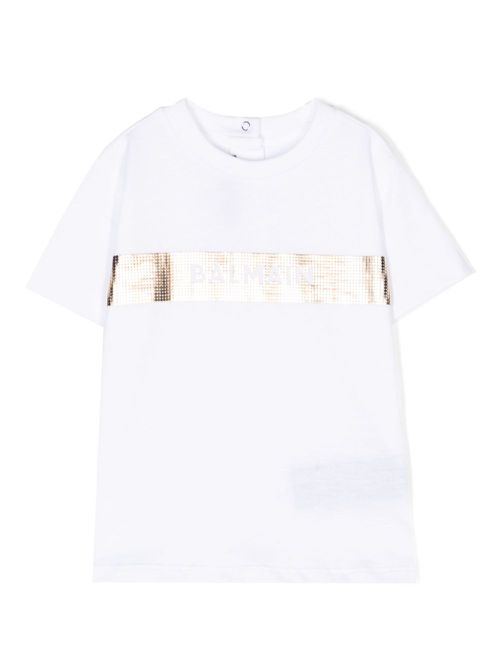 Appliqué-detail cotton T-shirt - White