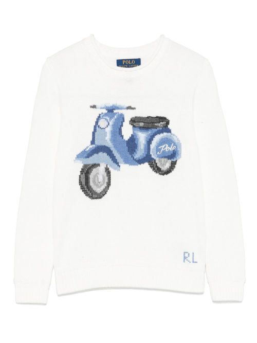 POLO RALPH LAUREN KIDS jacquard sweater - White