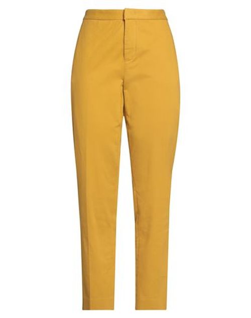 Woman Pants Mustard Size 10 Cotton, Elastane