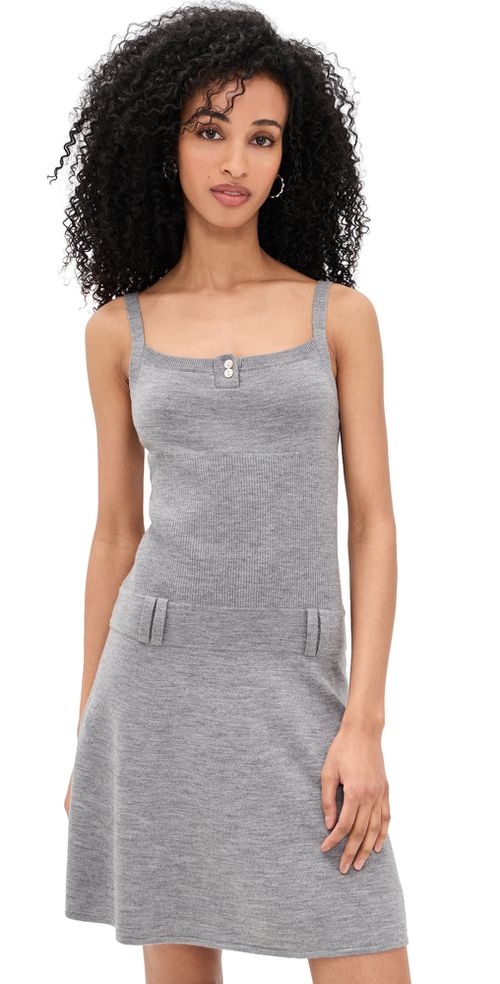 Glace Merino Wool Dress Heather Grey