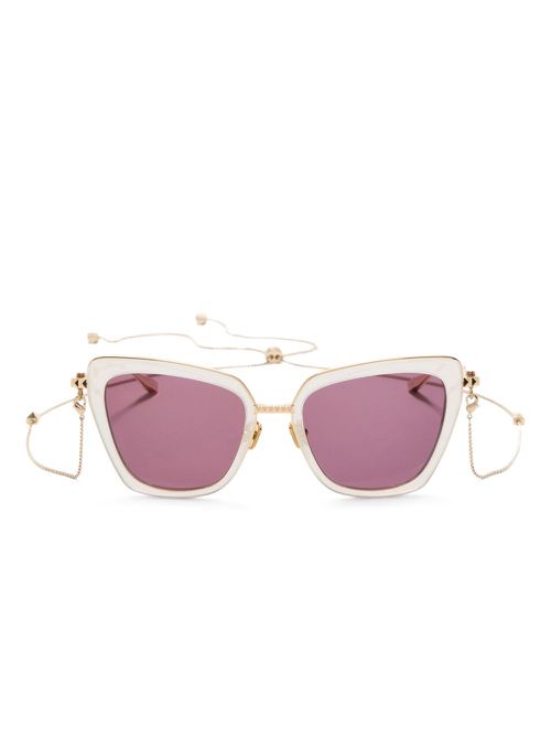 VALENTINO GARAVANI EYEWEAR VLS165 B chain sunglasses - White