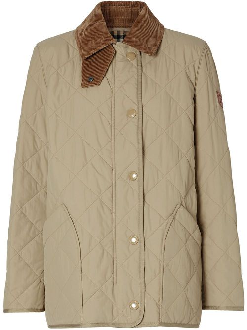 Diamond quilted barn jacket - Neutrals