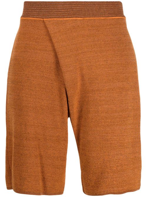 Two-pocket knee-length shorts - Orange