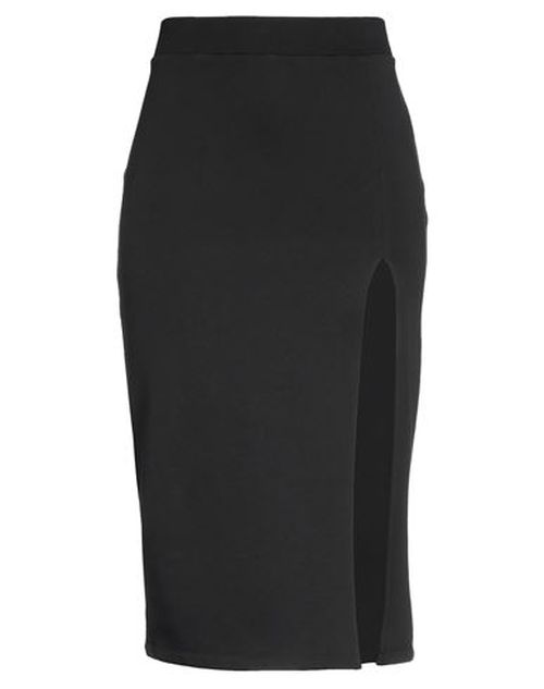 Woman Midi skirt Black Size M Cotton, Polyester, Viscose, Elastane