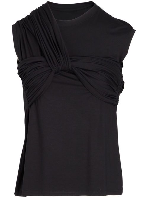 Twist-detailing jersey T-shirt - Black