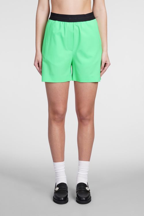 Shorts In Green Wool
