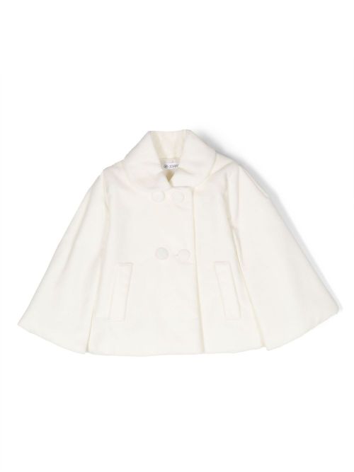 Faux-fur double-breasted coat - Neutrals
