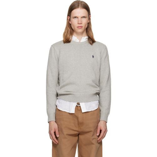 Gray Polo Long Sleeve Sweater