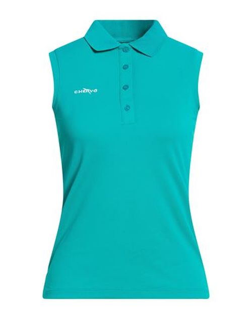 Woman Polo shirt Emerald green Size 4 Polyamide
