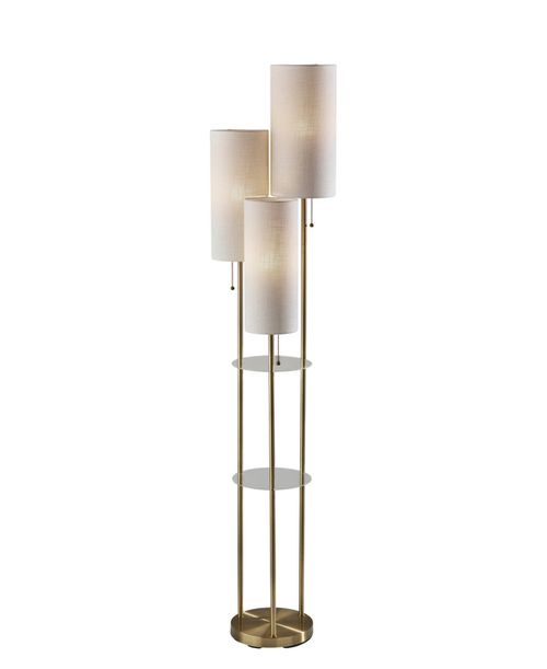 "68"" Trio Floor Lamp - Antique-Like Brass"