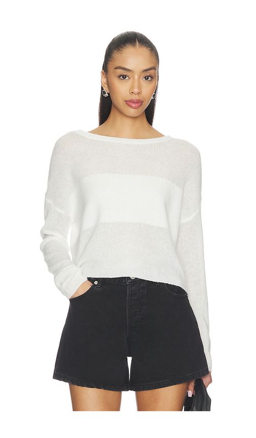 LNA Benford Illusion Sweater in White. - L also in M