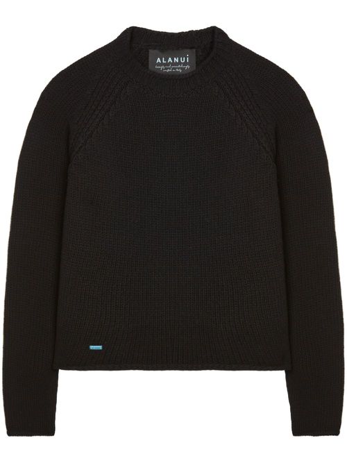 Cashmere-cotton jumper - Black