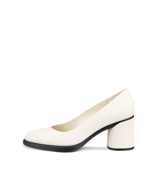 Sculpted LX 55 - Women's Leather Block-Heeled Pump - White
