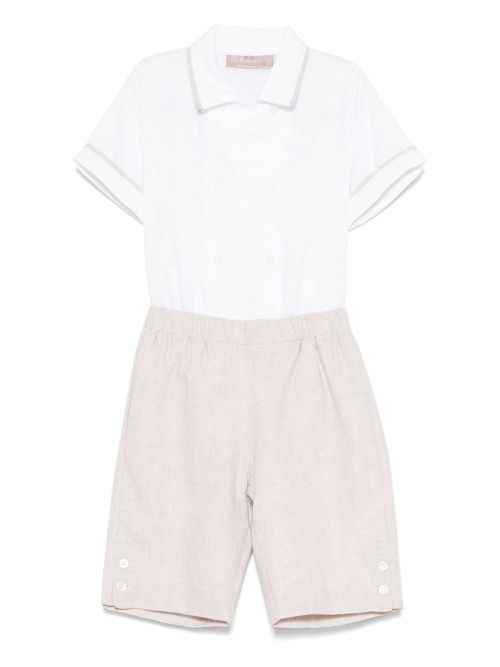 Cotton trouser set - White