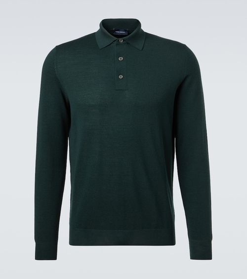 Wool polo sweater