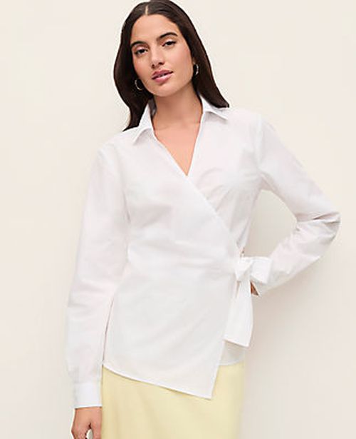 Ann Taylor Embellished Wrap Blouse
