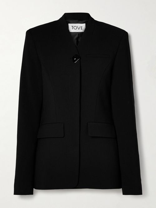 Selena Crepe Blazer - Black