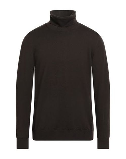 Man Turtleneck Dark brown Size XXL Merino Wool