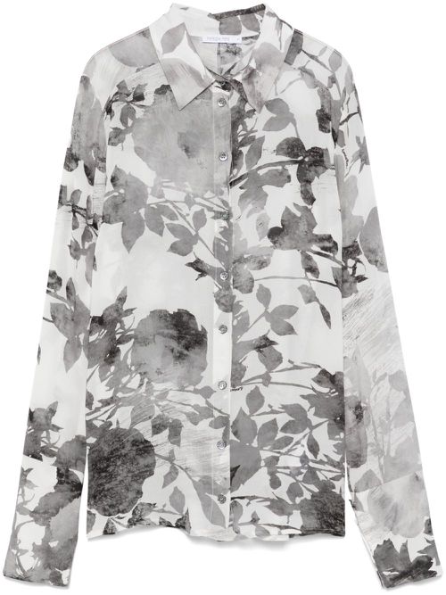 Floral-print blouse - Grey
