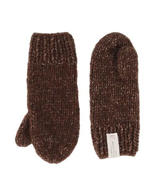 Woman Gloves Brown Size ONESIZE Alpaca wool, Cotton