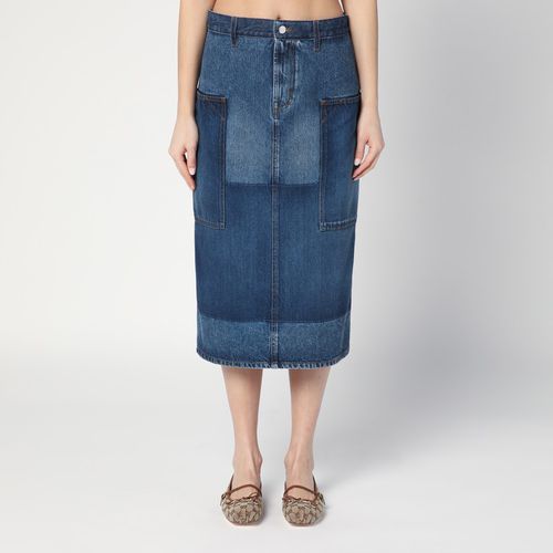 구찌 여성 Patchwork blue skirt in denim 814506XDC7X/Q_GUC-4681_102-40