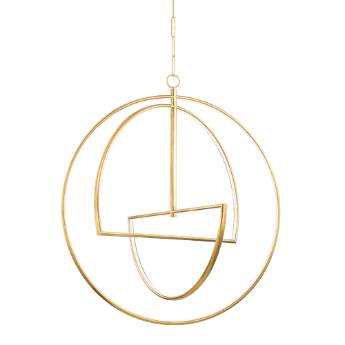 Aged Brass LED Chandelier from the Welland Collection
