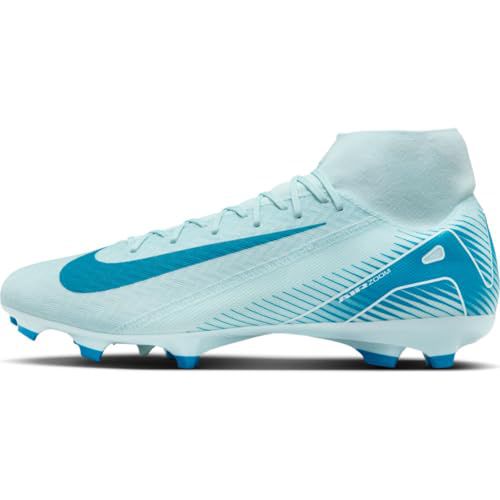 Nike Mercurial Superfly 10 Academy MG High-Top Soccer Cleats (FQ1456-400, Glacier Blue/Blue Orbit)