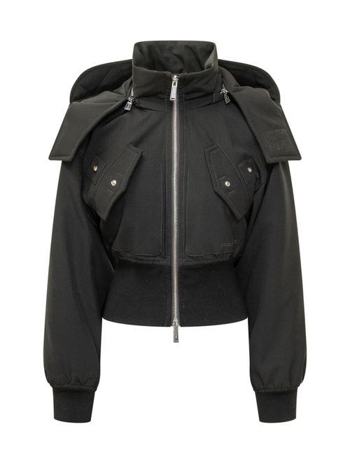 Black WOOL MINI PUFFER