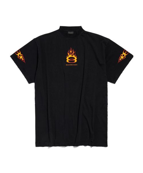 Burning Unity T-shirt Oversized in Black